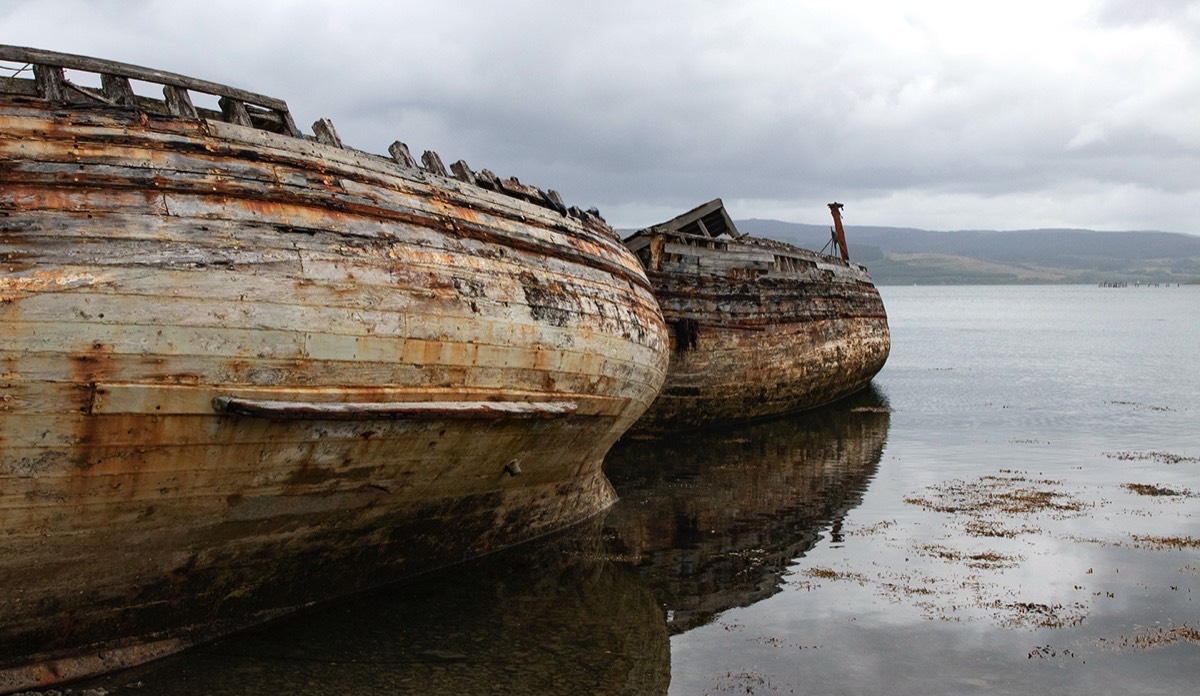 Boat Reflections - Isle of Mull, Scotland
