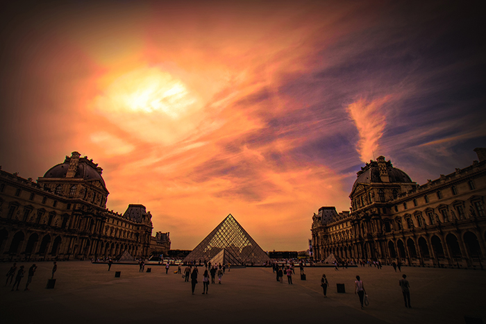 Sunset Over the Louvre