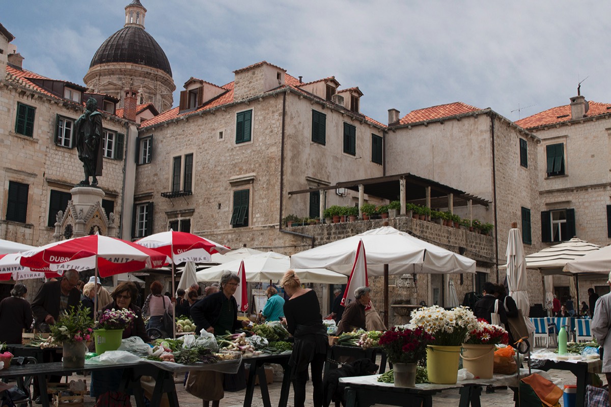 The Market in Old Town - Dubrovnik, Croatia