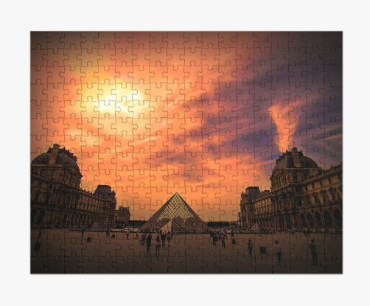 Jigsaw Puzzle - "Dramatic Sky Over the Louvre"