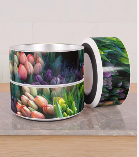Dog and Cat Bowls - "Bunches of Tulips"