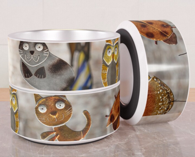 Dog & Cat Bowls - "Cats on Display